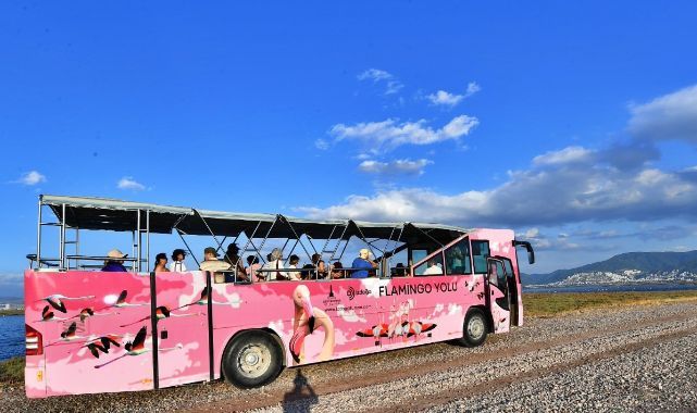Flamingolar İzmirlileri büyülüyor