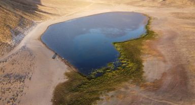 Kalp Gölü havadan görüntülendi