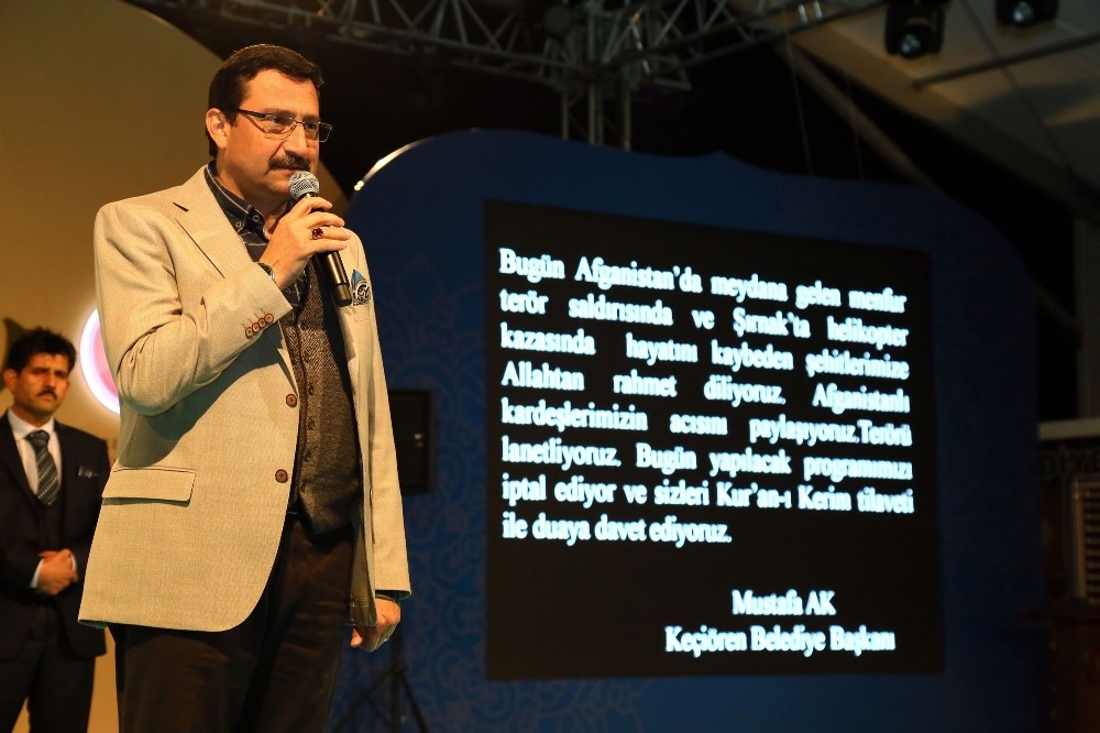 Keçiören’de Afganistan Gecesi iptal edildi, şehitler için Kur’an okundu