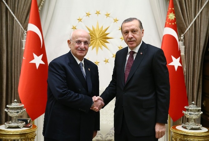 Cumhurbaşkanı Erdoğan, Meclis Başkanı Kahraman’ı kabul etti
