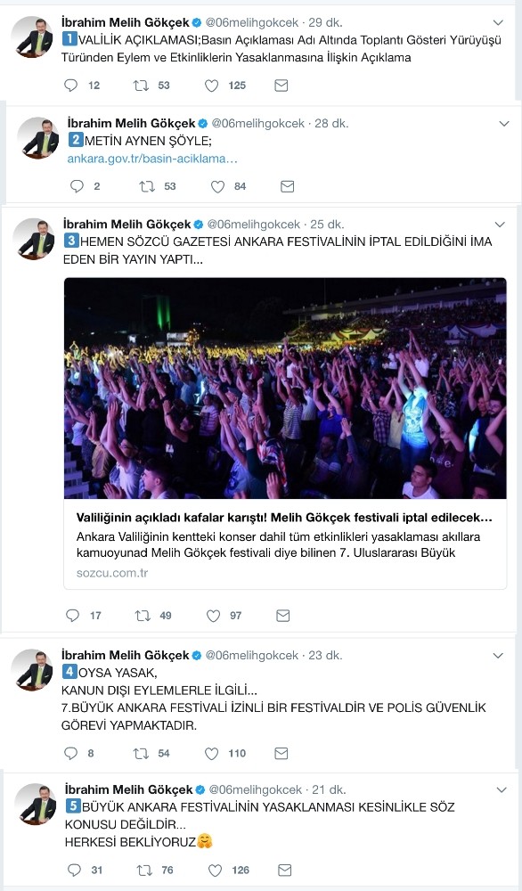 Başkan Gökçek’ten valilik kararına ilişkin açıklama