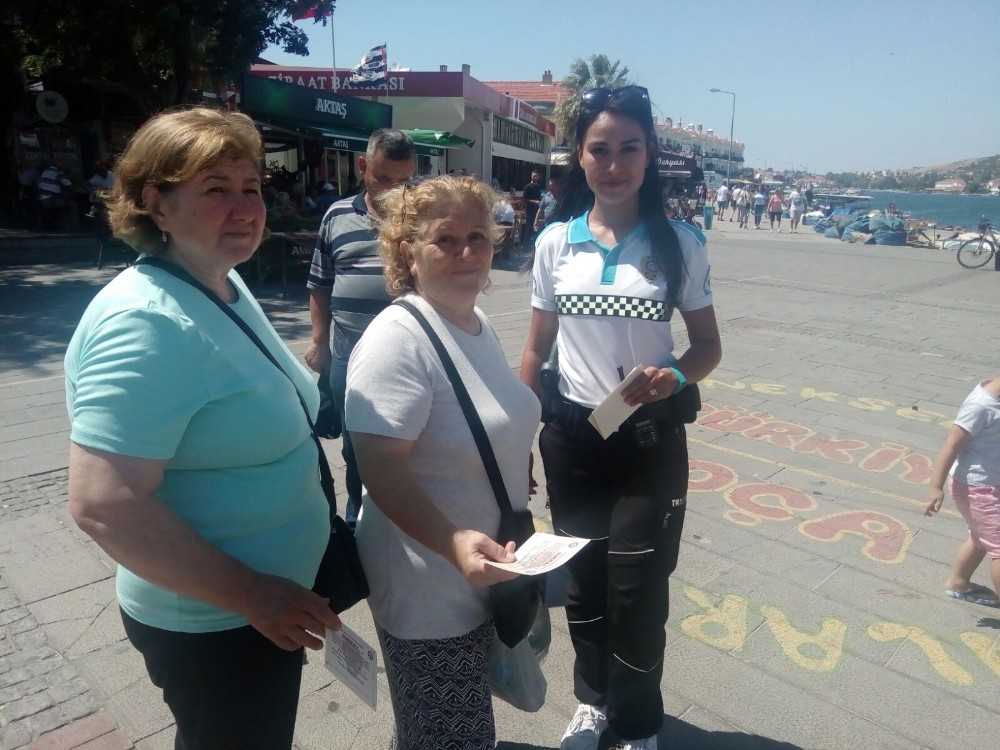Foça Emniyetinden dolandırıcılığa karşı broşürle uyarı