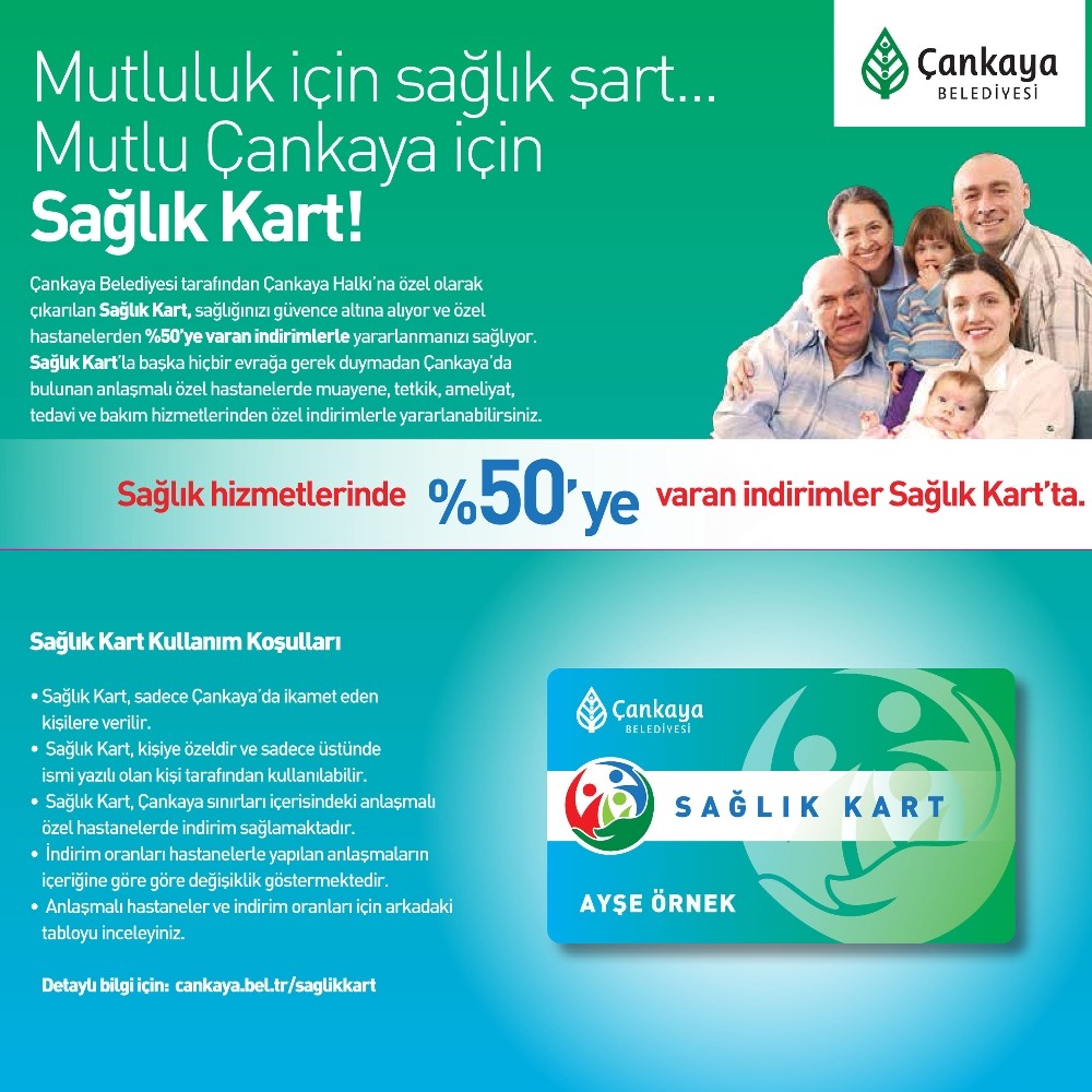Dünya Sağlık Günü’nde Çankaya’da ’Sağlık Kart’ hizmeti başlıyor