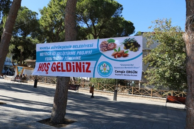 Alaşehirli üreticiye 7 bin 770 ceviz fidanı