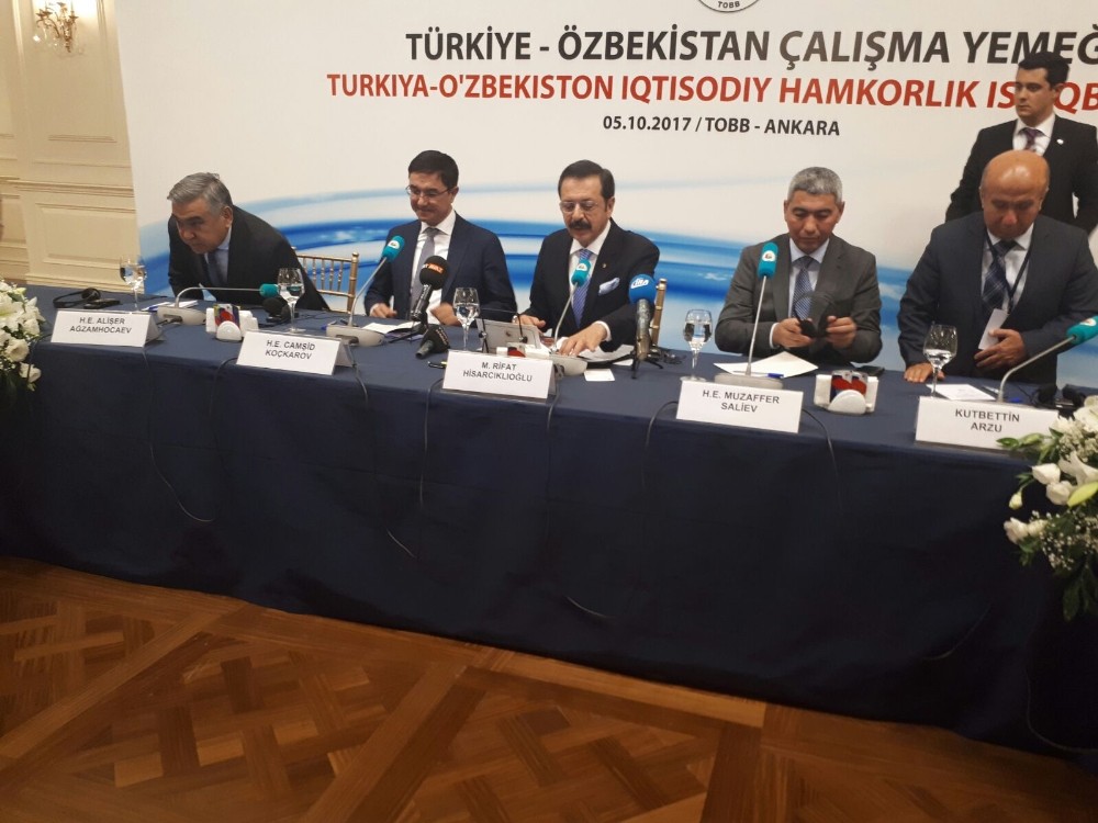 TOBB Başkanı Hisarcıklıoğlu, Özbek yetkililerle buluştu