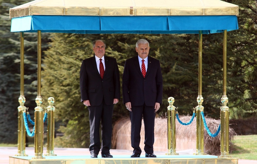 Başbakan Yıldırım, Ürdün Başbakanı Hani El-Mulki’yi resmi törenle karşıladı