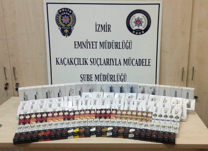 İzmir’de elektronik sigara ele geçirildi