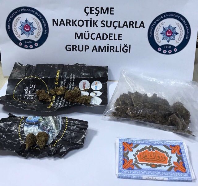 Narkotik ekipleri, 13,65 gram esrar ele geçirdi