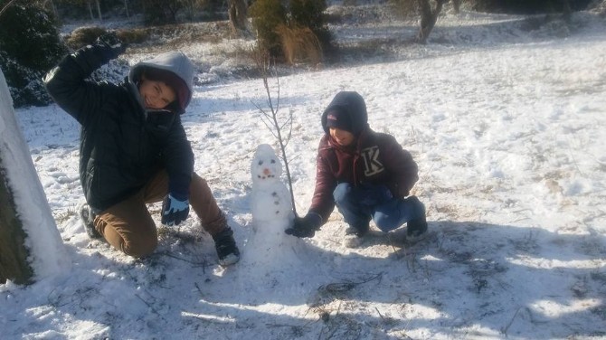 ÇEŞME'DE KAR KEYFİ
