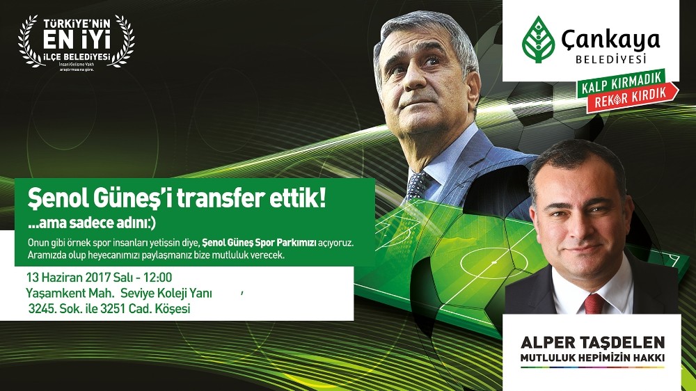 Şenol Güneş Spor Parkı 13 Haziran’da açılıyor