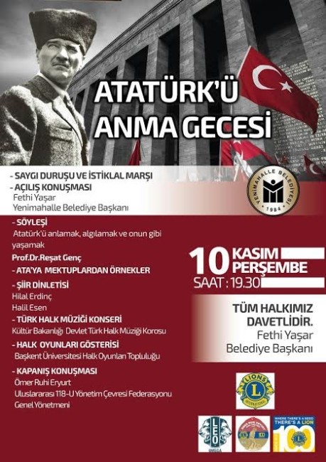 Yenimahalle’de “10 Kasım” anma etkinlikleri