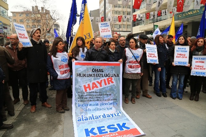 KESK’ten KHK protestosu