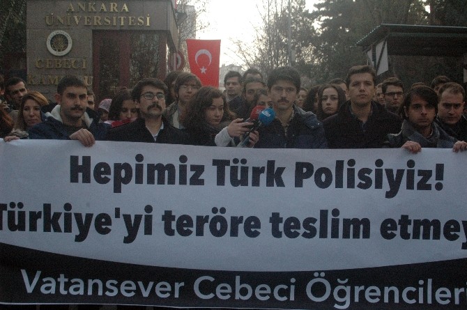 Cebeci Kampüsünde terör protesto edildi