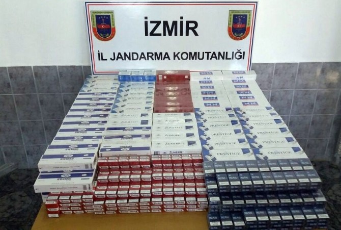 Jandarmanın şüphesi kaçak sigaraları yakalattı
