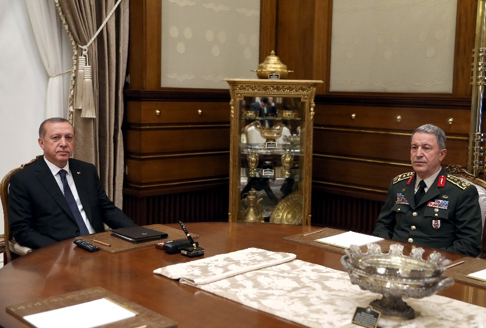 Cumhurbaşkanı Erdoğan, Orgeneral Akar’ı kabul etti
