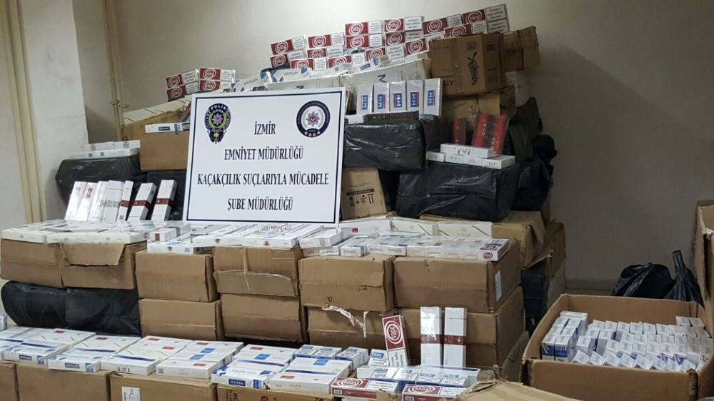 İzmir’de 788 Bin TL’lik kaçak sigara operasyonu