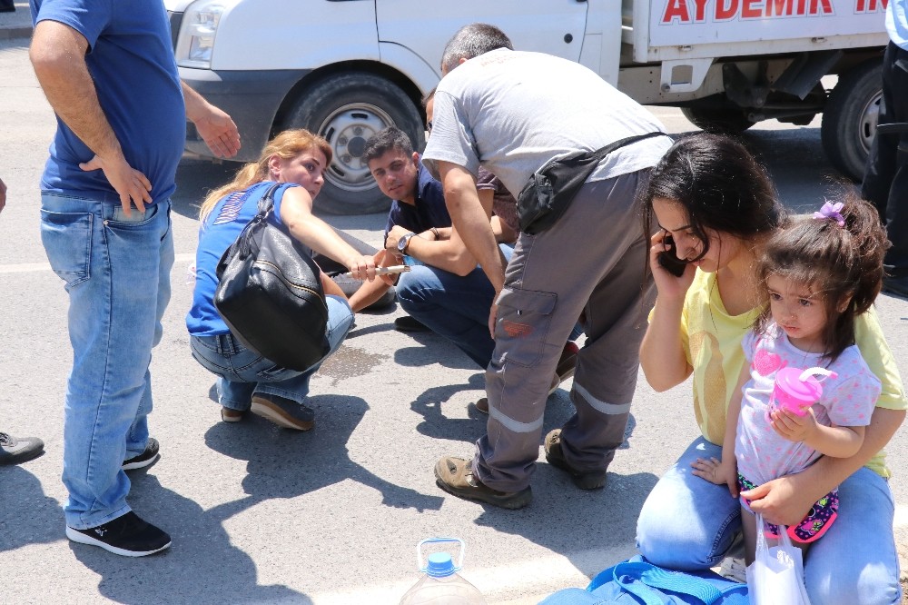 Eşi ile tartışan adam kendini aracın önüne attı