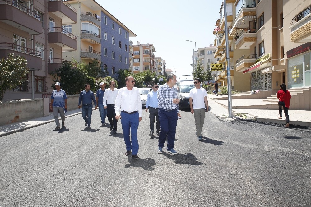Başkan Duruay, asfalt çalışmalarını denetledi