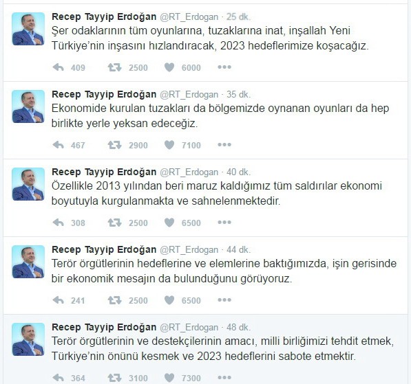 Cumhurbaşkanı Recep Tayyip Erdoğan:
