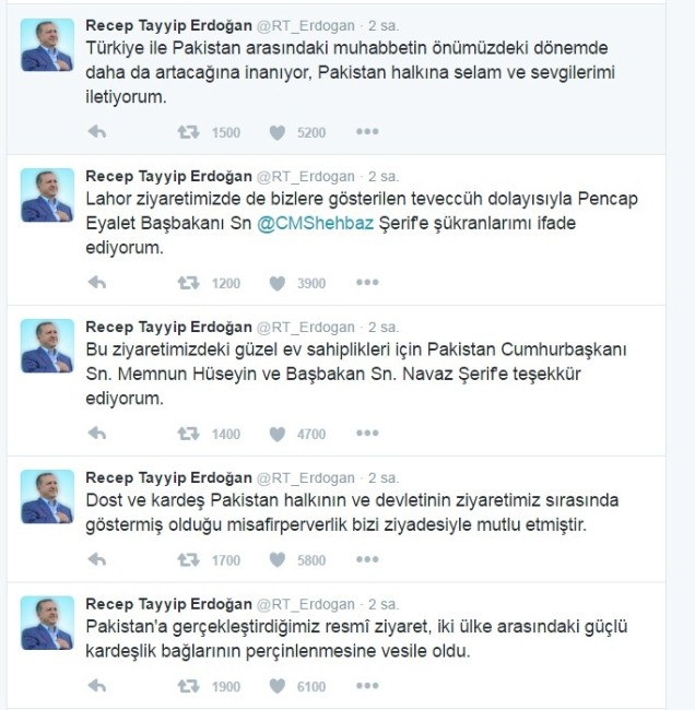 ERDOĞAN O ÜLKE İÇİN ÜST ÜSTE TWEET ATTI!