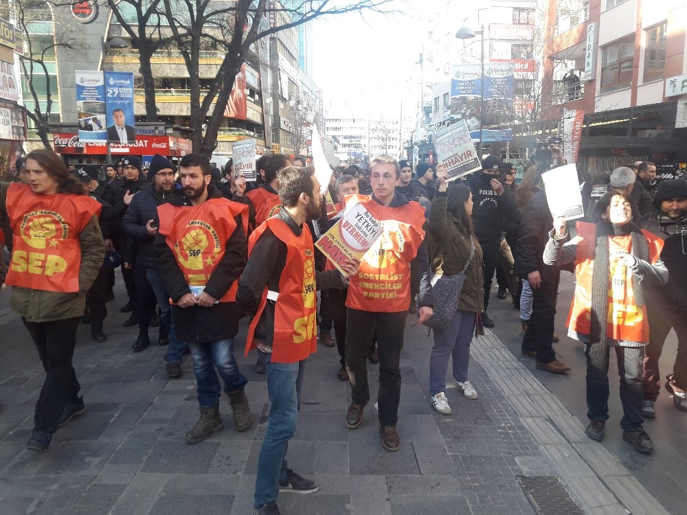 Başkent’te izinsiz broşür dağıtan gruba müdahale: 10 gözaltı