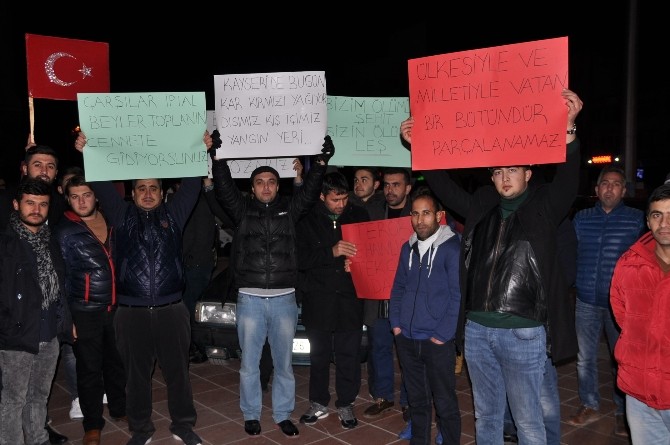 Aliağa’da teröre lanet konvoyu