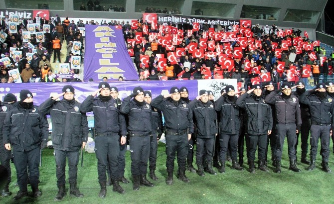 Osmanlıspor - Galatasaray maçında çevik kuvvet polisleri unutulmadı