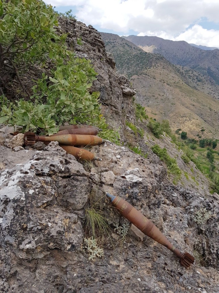 TSK: “Hakkari’de 19 adet patlamamış havan mühimmatı ele geçirildi”