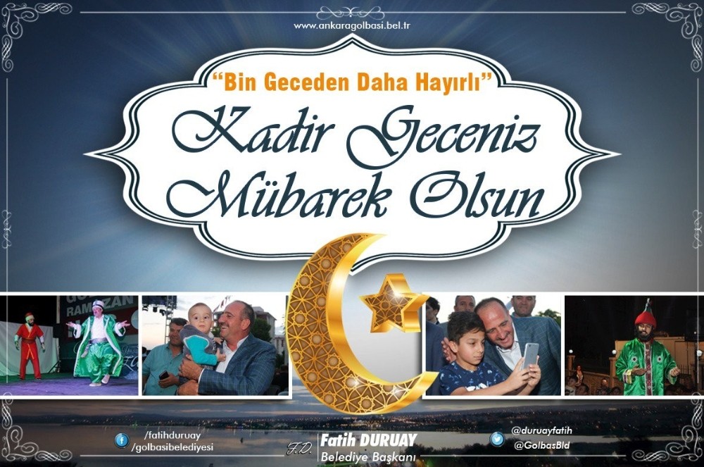 Başkan Duruay’dan Kadir Gecesi mesajı