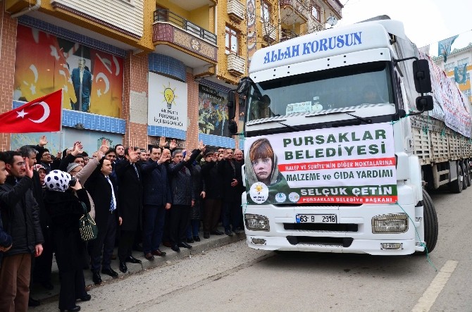 Pursaklar’dan Halep’e giden tır sayısı 34’e yükseldi