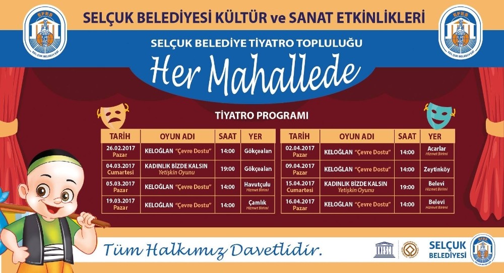 Selçuk Belediye Tiyatrosu sahnesini mahallelere taşıyor