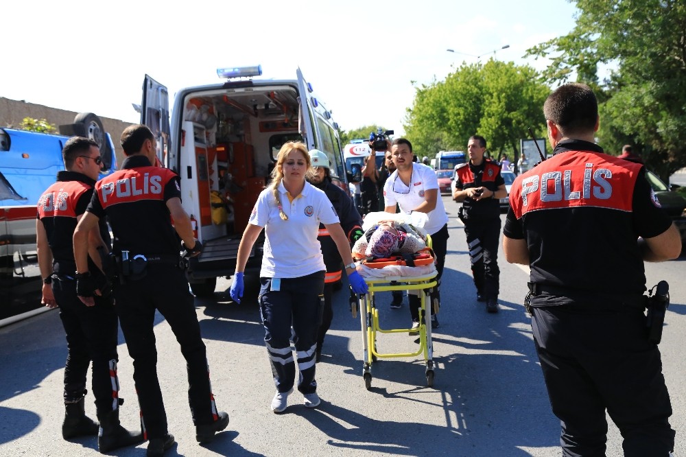 Başkentte dolmuş kazası: 16 yaralı