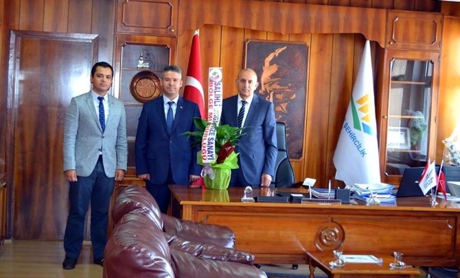 Salihli OSB Müdürü Duygu, Aytekin’e hayırlı olsuna gitti