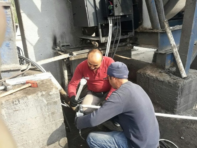 Şantiyeye fueloil yakıt şebekesi döşendi