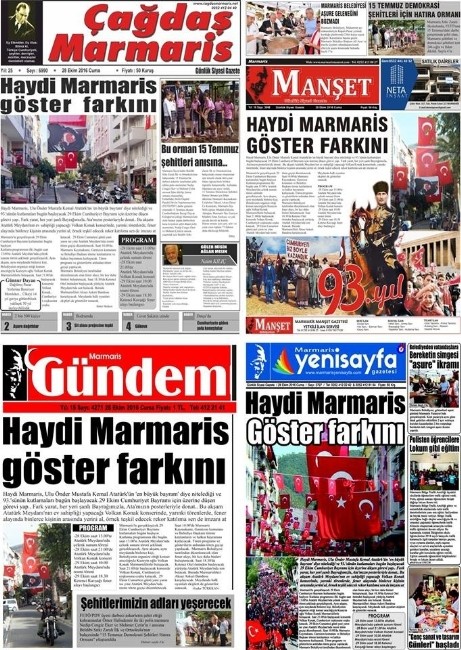 Gazetelerden ‘Cumhuriyet’ birliği
