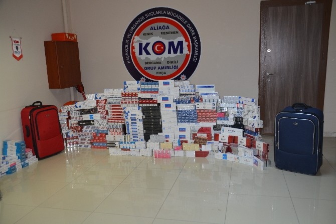 Aliağa’da kaçak sigara operasyonunda 4 kişi yakalandı
