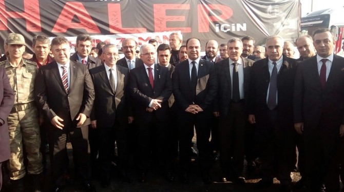 Pursaklar’ın yardımları Halep’e uğurlandı
