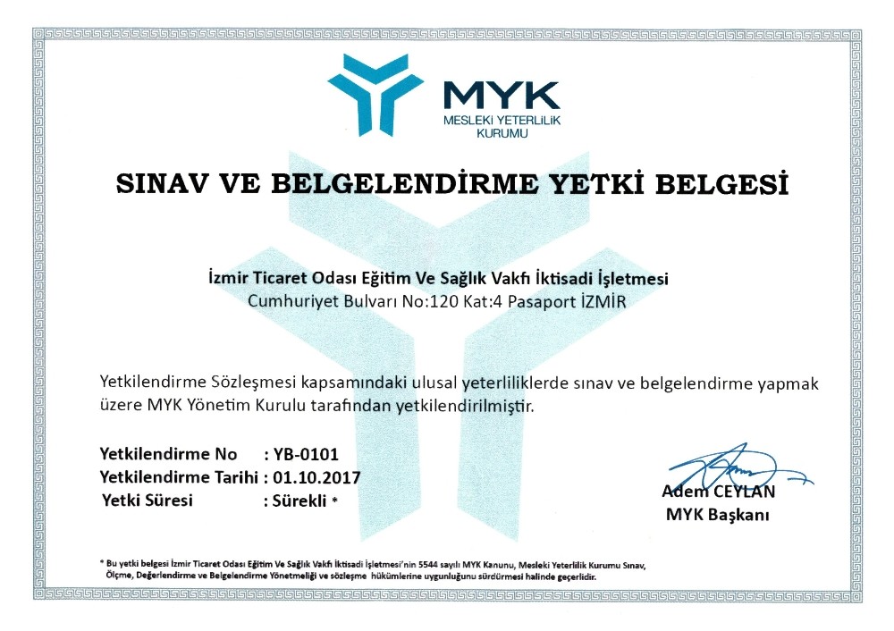 İTO Vakfı mesleki yeterlilik belgesi vermeye başlıyor