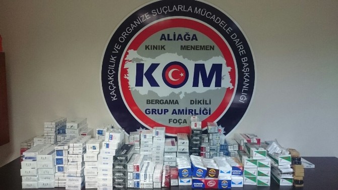 İzmir’de bin 800 paket kaçak sigara ele geçirildi