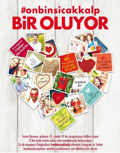 10 bin sıcak mesaj montlarla miniklere ulaştı
