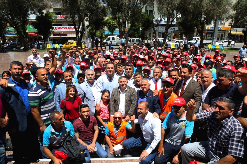 İşçiler Başkan Piriştina’ya teşekküre geldi