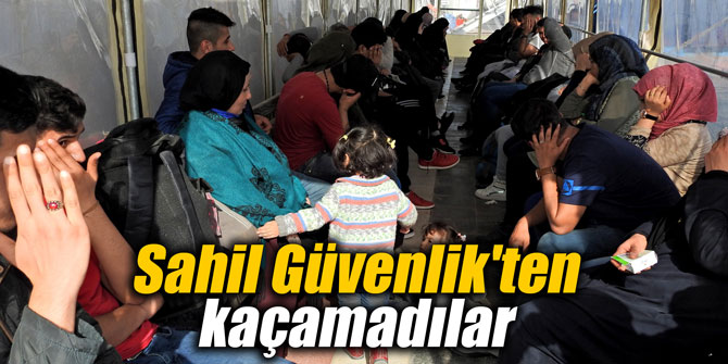 Kaçak göçmenler Sahil Güvenlik'ten kaçamadı