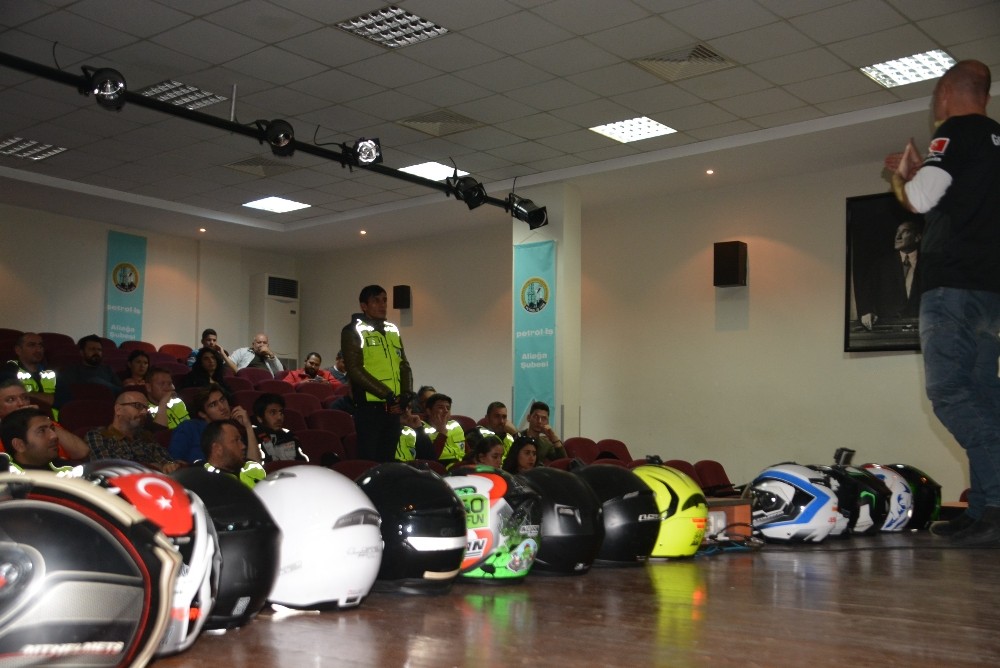 Aliağa’da motosiklet tutkunlarına eğitim
