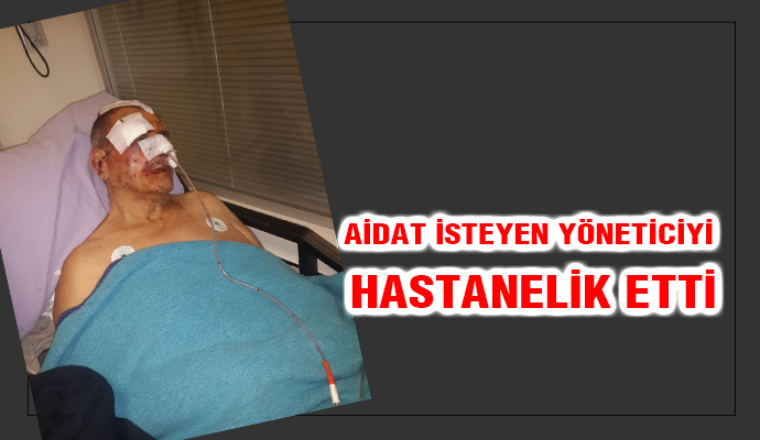 Komşusundan aidat istedi hastanelik oldu