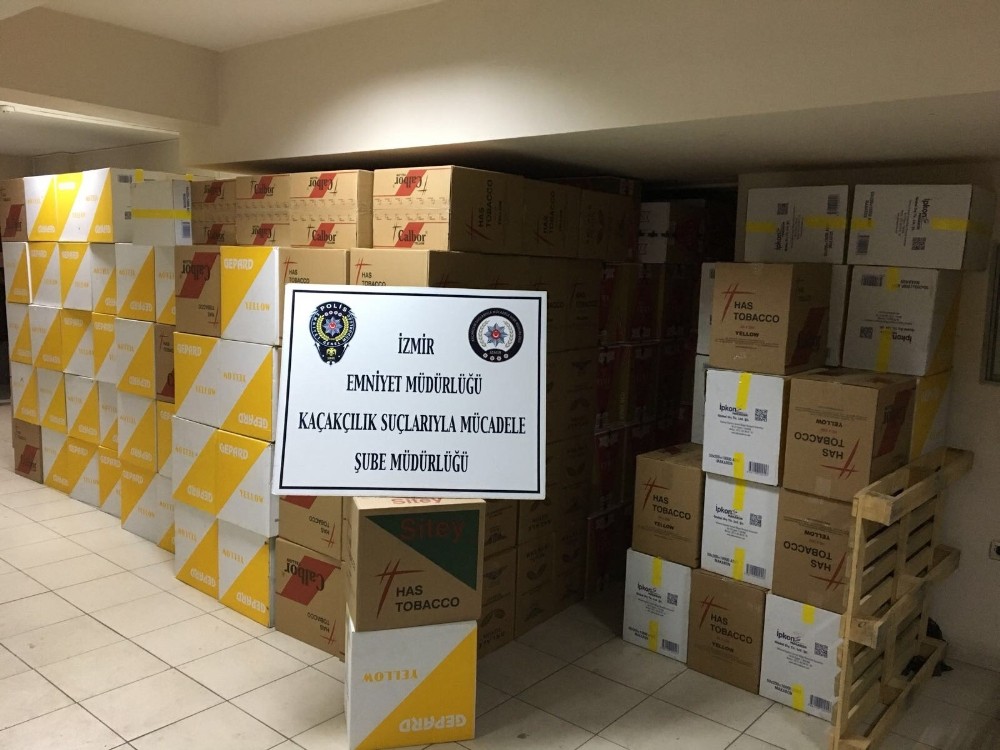 İzmir’de 18 bin kaçak sigara ele geçirildi