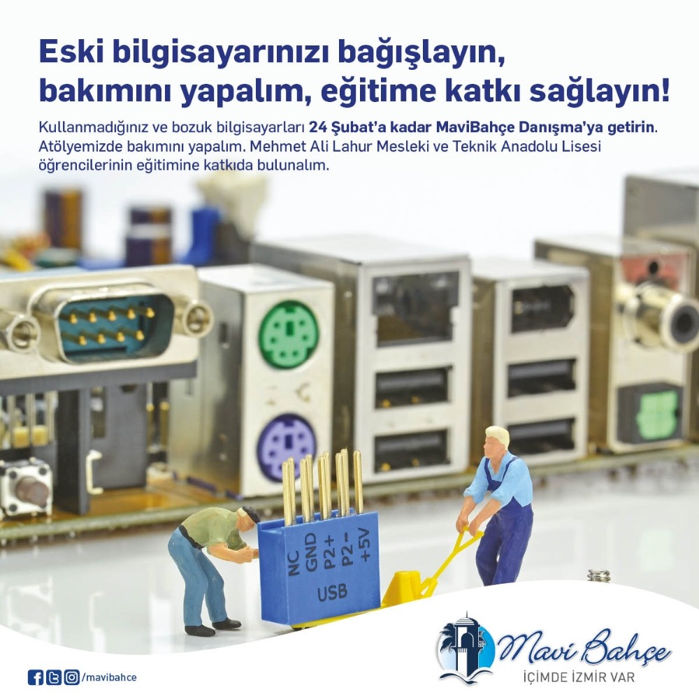 Bozuk ve eski bilgisayarlar laboratuvara bağışlanacak