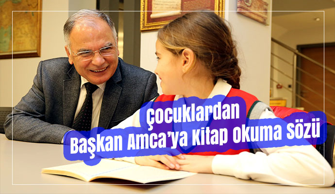 Çocuklardan Başkan Amca’ya kitap okuma sözü