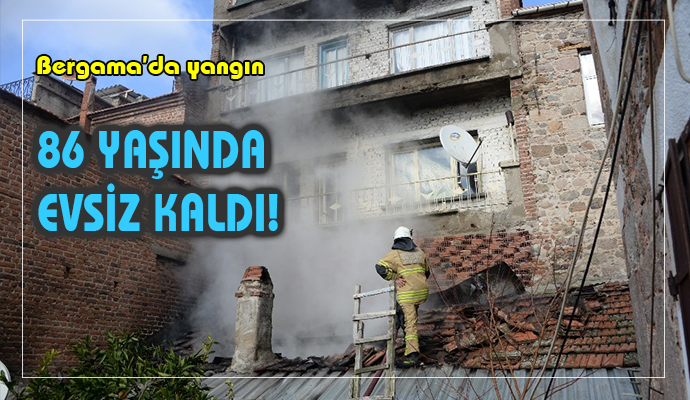 Yaşlı adamın evi kül oldu