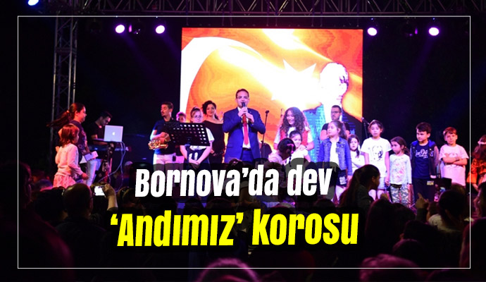 Bornova’da dev ‘Andımız’ korosu