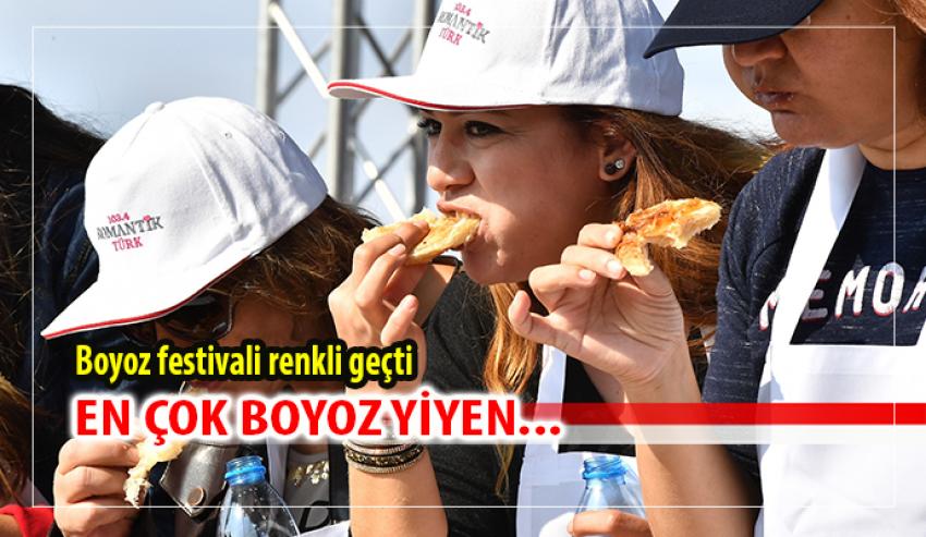 En çok boyozu yiyen kazandı